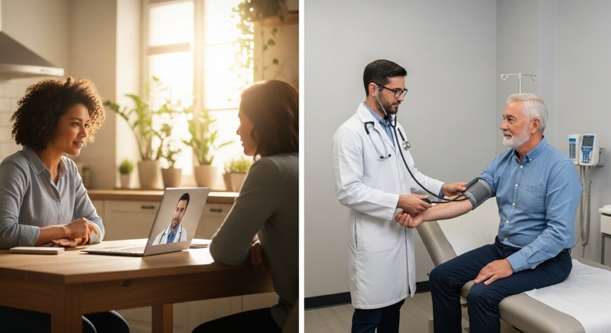 virtual care vs in-person