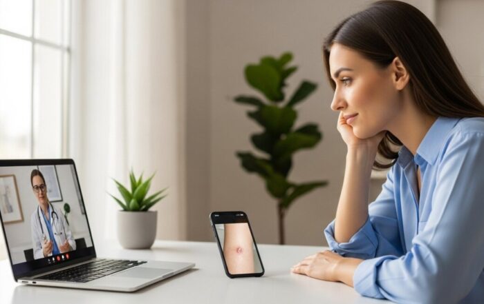 virtual dermatologist consultation