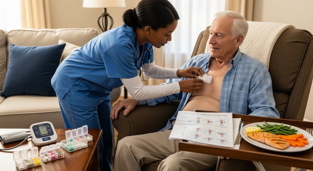 Post-operative recovery care services for heart patients