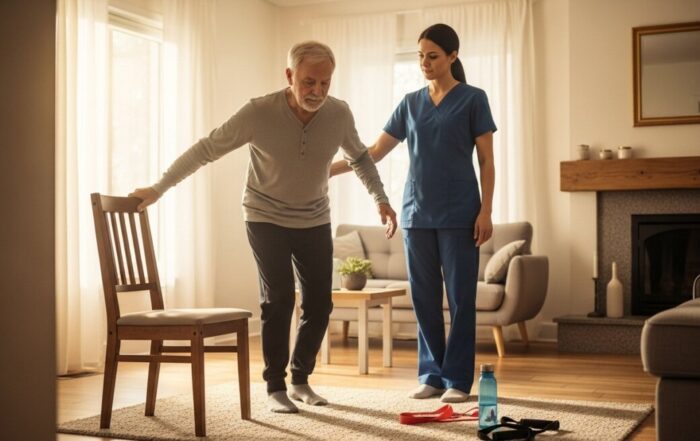 Physical therapy at home for stroke recovery