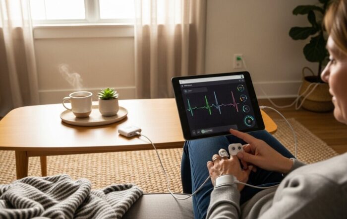 Mobile EKG and diagnostic testing at home
