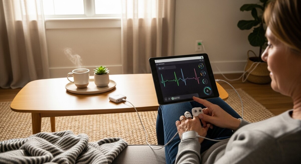 Mobile EKG and diagnostic testing at home