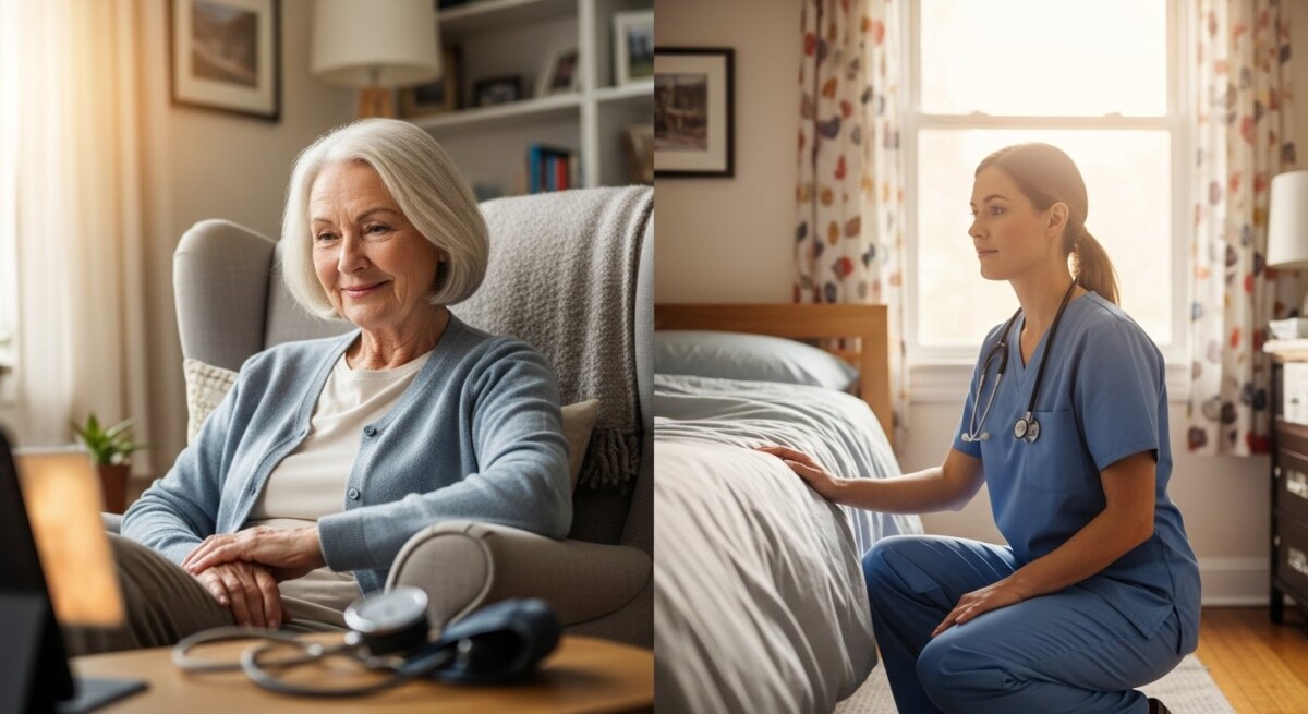 Telehealth vs in-person home visits for follow-ups