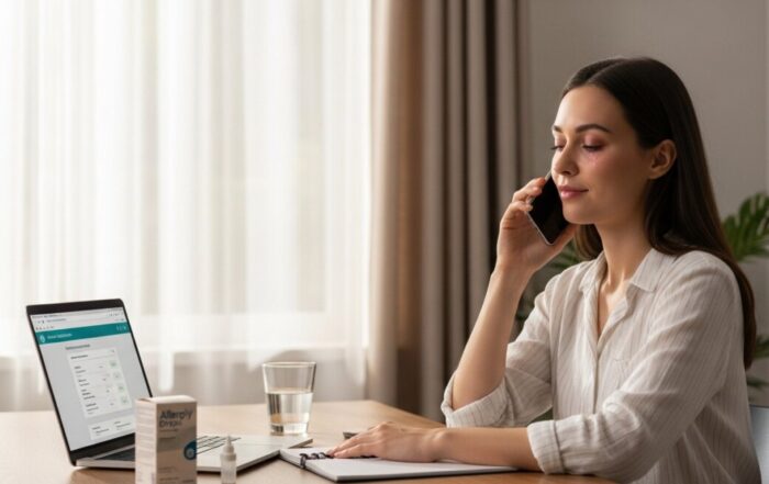 Eye allergy relief via virtual care